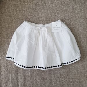 NWT Baby white skirt Carter's size 24 Months